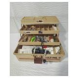 Old Pal 1060 Tackle Box including Lures & Reel