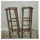 Two Wrought Iron Stands