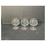 Vintage Irish Shamrock Brandy Snifer Glasses