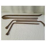 Vintage Cast Iron Tire Irons & Crow Bar