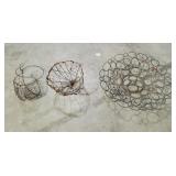 Vintage Wire Bowl, Basket & Muzzle
