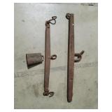 Two Vintage Horse Yokes & Vintage Cowbell