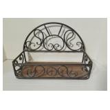 Ornate Scroll Metal Wall Shelf