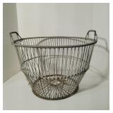 Large Vintage Metal Oyster Basket