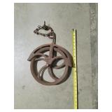 Vintage Cast Iron Well Pulley Wheel