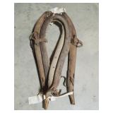 Vintage Wood, Leather & Metal Horse Collar