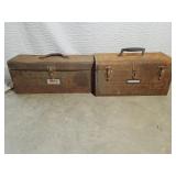 Two Vintage Metal Toolboxes