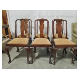Vintage Queen Anne Style Dining Room Chairs