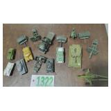 Vintage Die Cast Tank & Artillery Toys