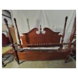 Vintage Four-Poster Queen Bed Frame