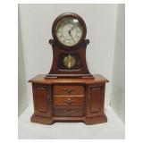 Bulova Desk Clock & Jewelry Box