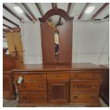 Vintage Broyhill Triple Wooden Dresser