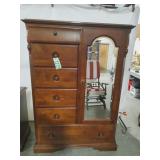 Vintage Broyhill Mirror-Front Chifferobe