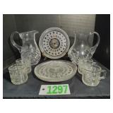 Matching Vintage Pressed Glass Set