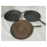 Three Cast Iron Pans