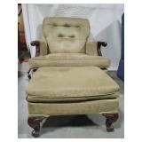 Vintage Armchair with Matching Ottoman