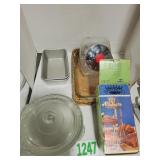 Pyrex dishes, Meat Grinder and display bowl