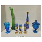 Vintage Murano Glass Decanter Set & More
