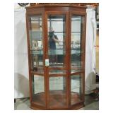 Vintage Curio Cabinet with Glass Shelves