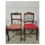 Two Vintage Mahogany Chairs