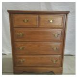 Five Drawer Wooden Chest of Drawers