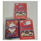Three Decks Of Braves Playing Cards