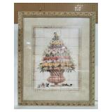 Large Wooden Framed Floral Print