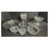 Assorted Crystal & Pressed Glass