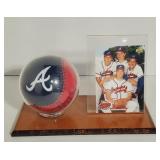 Atlanta Braves Sealed Baseball & Card Display