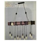 Ten Light Rustic Linear Island Chandelier