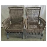 Wicker Style Patio Armchairs