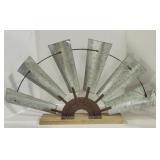 Galvanized Metal Windmill Art