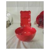 Assorted Red Glassware