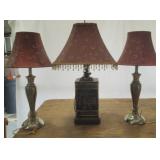 Table Lamp Pair and Accent Lamp