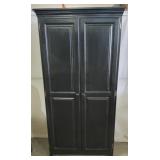 Raised Panel Five Shelf Armoire