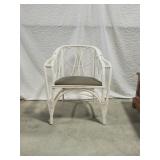 Wicker Barrel-Back Armchair