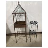 Wardian Terrium and Outdoor Vase Stand