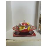 Decorative Pot, Bowl, and Platter