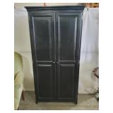 Raised Panel Five Shelf Armoire