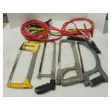 Assorted Hacksaws & Jumper Cables