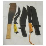 Assorted Fixed-blade Knives/Machetes