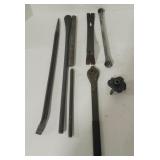 Assorted Pry Bars, Ratcheting Wrenches & More