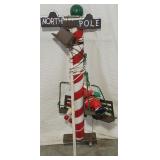 Rare Christmas Ski Lift Santa Decoration