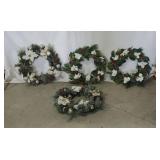 White Poinsettia Christmas Wreaths