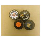 4 Vintage Hockey Pucks