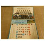 1971-72 Maple Leaf Gardens Calandar