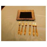 Vintage Plate / Fork Set