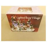 Lighted snow village