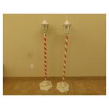 2 Christmas light poles  needs bulbs  61 in tall
