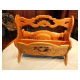 Wooden Magazine Rack    11 x 19